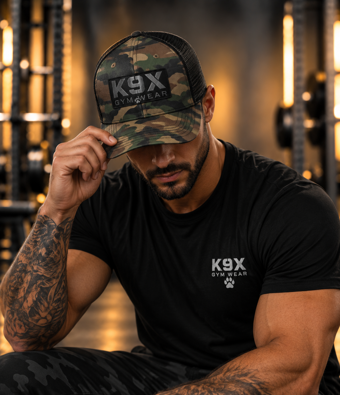 K9X Tactical Series  Camo Trucker Cap