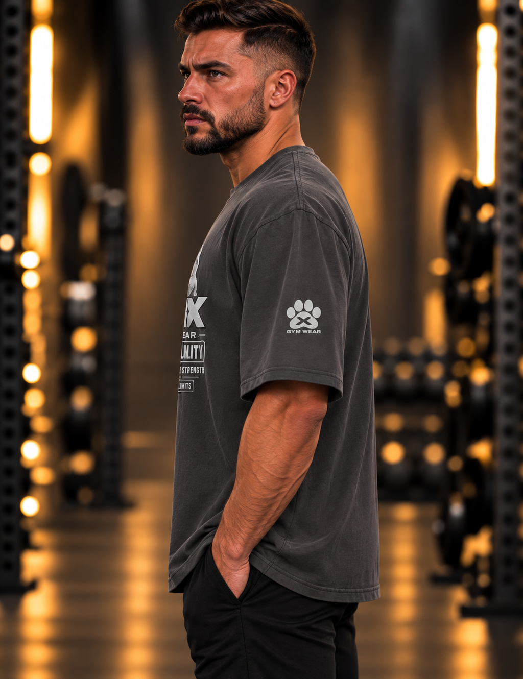 K9X Dog Mentality Oversized Faded Tee