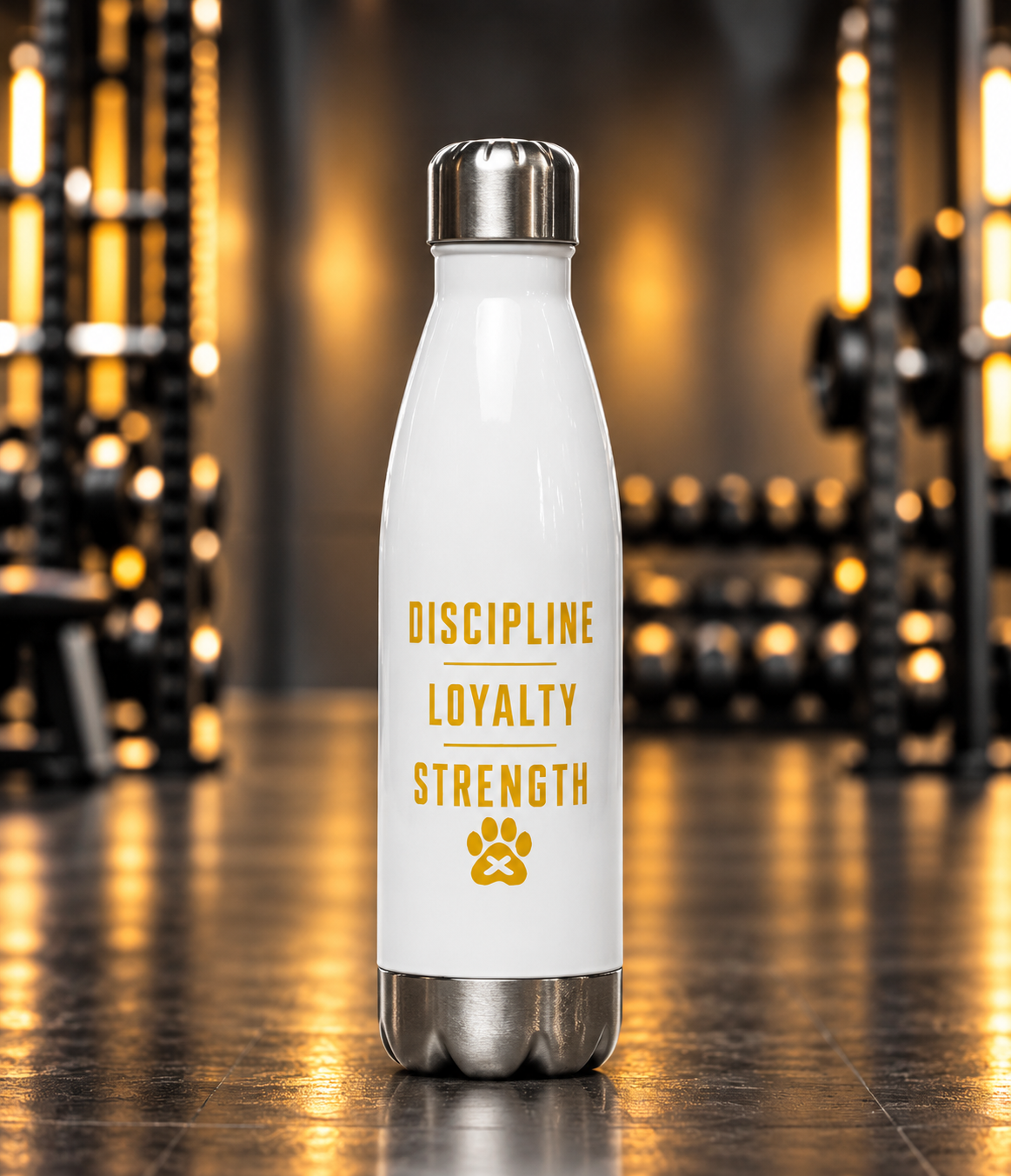 K9X Discipline Series  White Stainless Steel Water Bottle