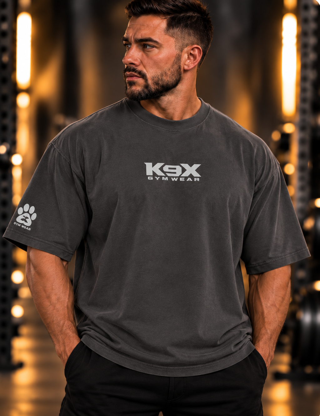 K9X Dog Mentality Oversized Faded Tee