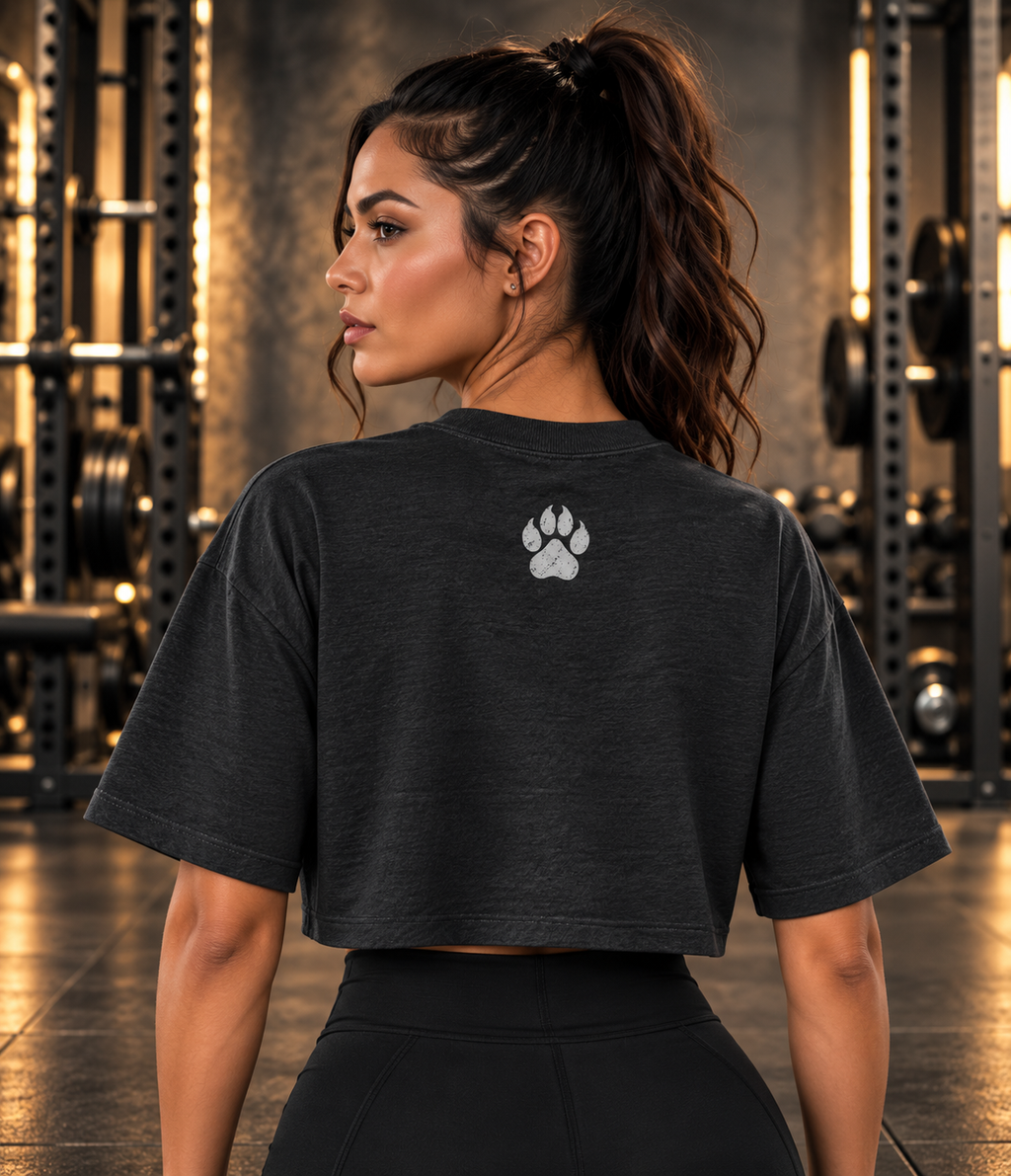 K9X Classic Logo Women’s Heavyweight Oversized Crop Tee