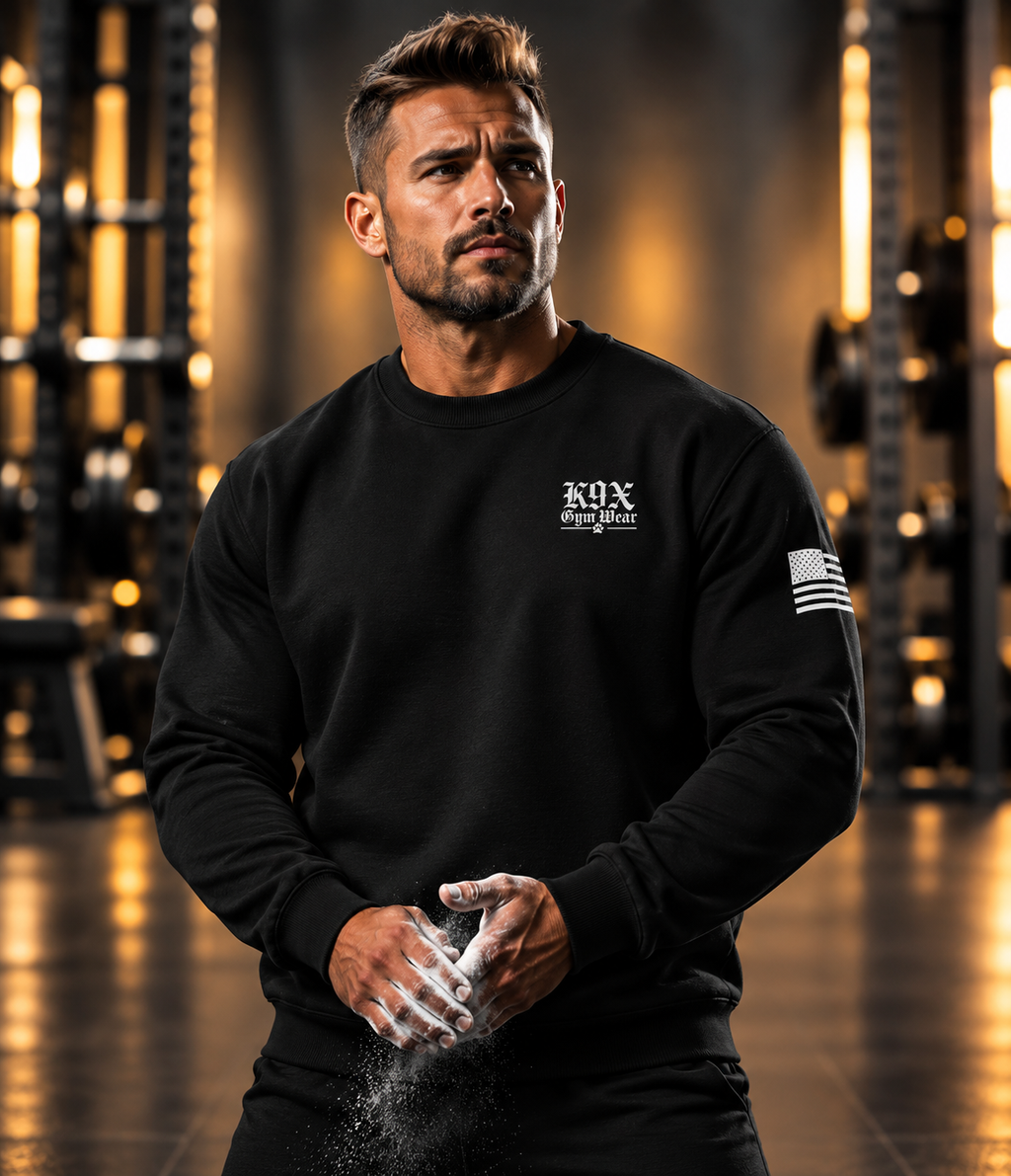K9X Discipline Loyalty Strength Men’s Premium Crewneck Sweatshirt