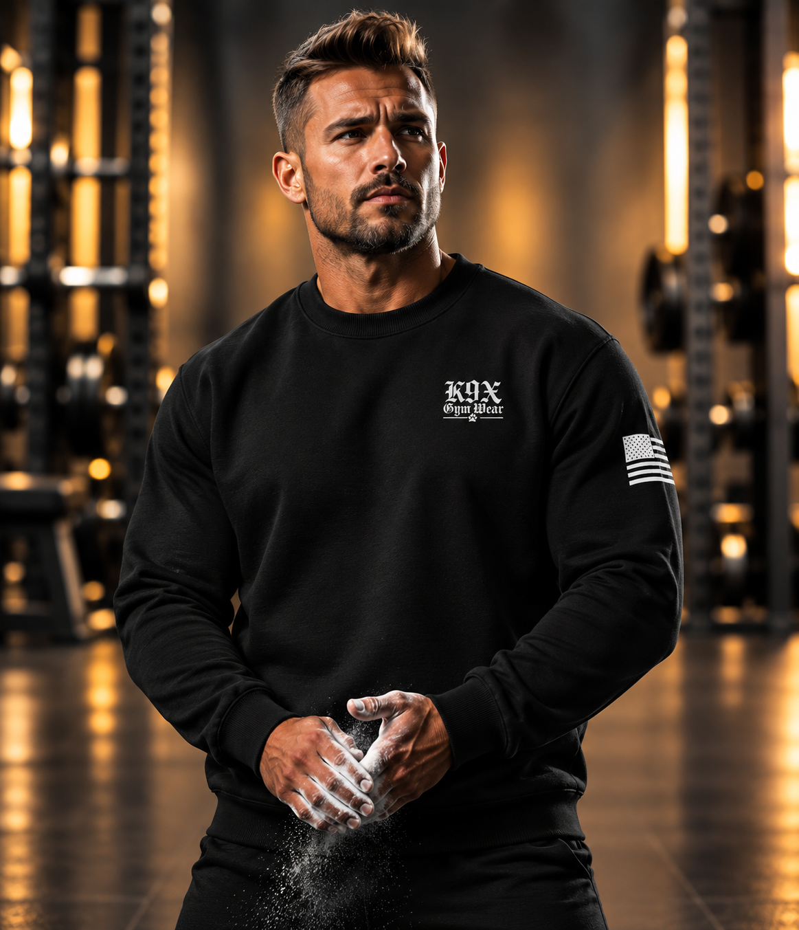 K9X Discipline Loyalty Strength Men’s Premium Crewneck Sweatshirt