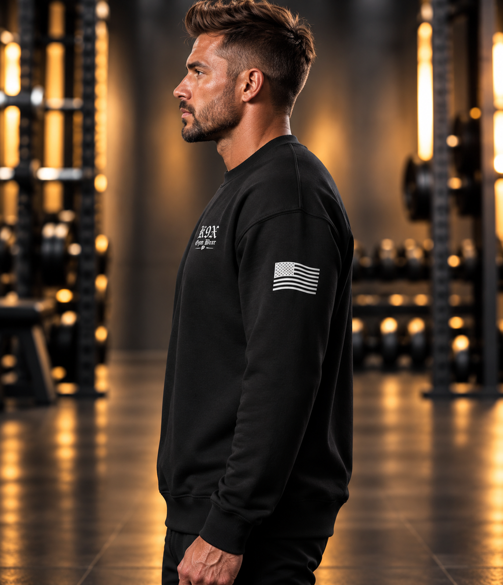 K9X Discipline Loyalty Strength Men’s Premium Crewneck Sweatshirt